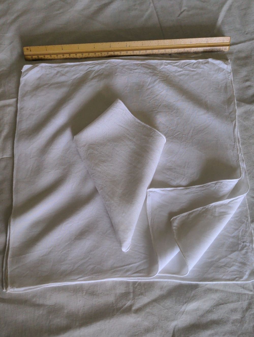 Vintage White Handkerchief Set Of 4- Classic Linen Look